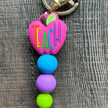 Teacher Bead Keychain Bag Charm