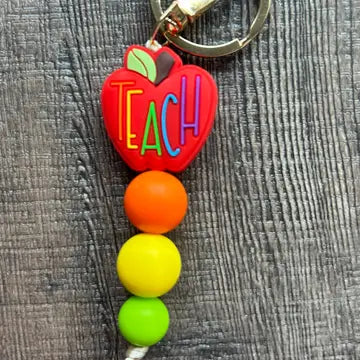 Teacher Bead Keychain Bag Charm