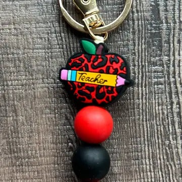 Teacher Bead Keychain Bag Charm