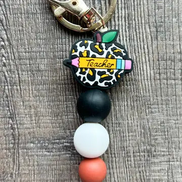 Teacher Bead Keychain Bag Charm