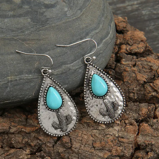 Teardrop Cactus Earrings
