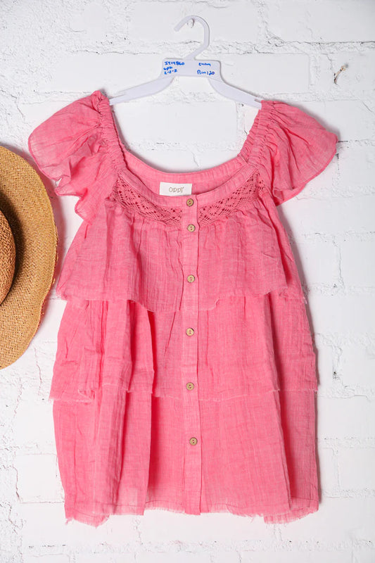 Tiered Sleeveless Blouse