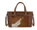 Trinity Ranch Hair On Tooled Tote Crossbody