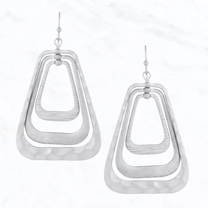 Triple Layer Hammered Dangles