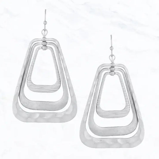 Triple Layer Hammered Dangles
