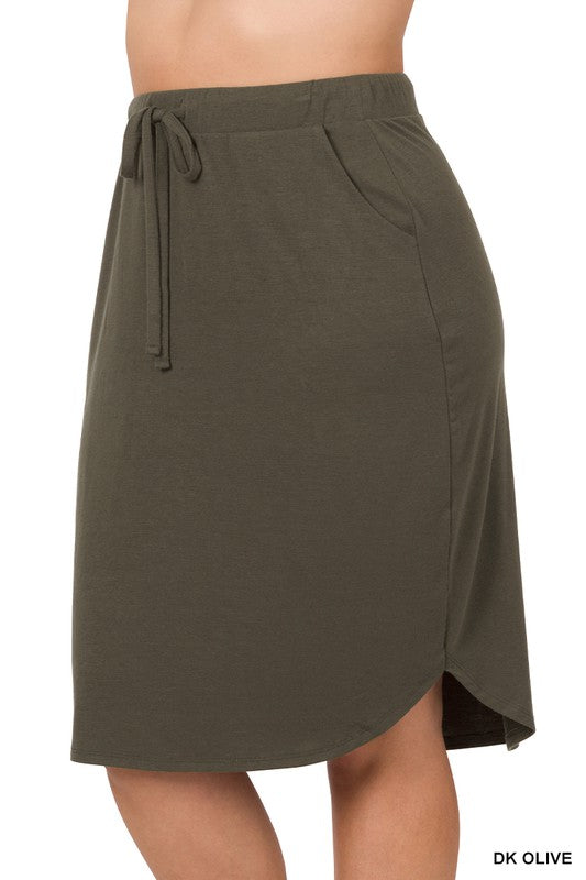 Tulip Hem Self Tie Skirt Curvy