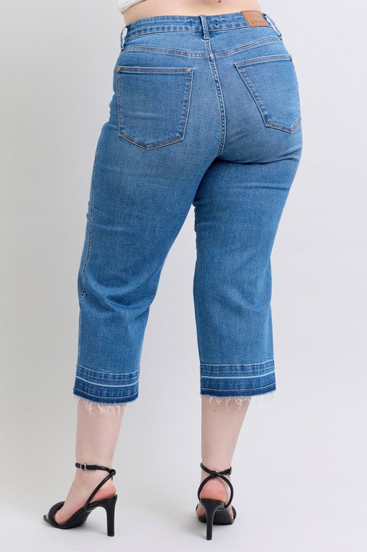 Tummy Control Release Hem Capri