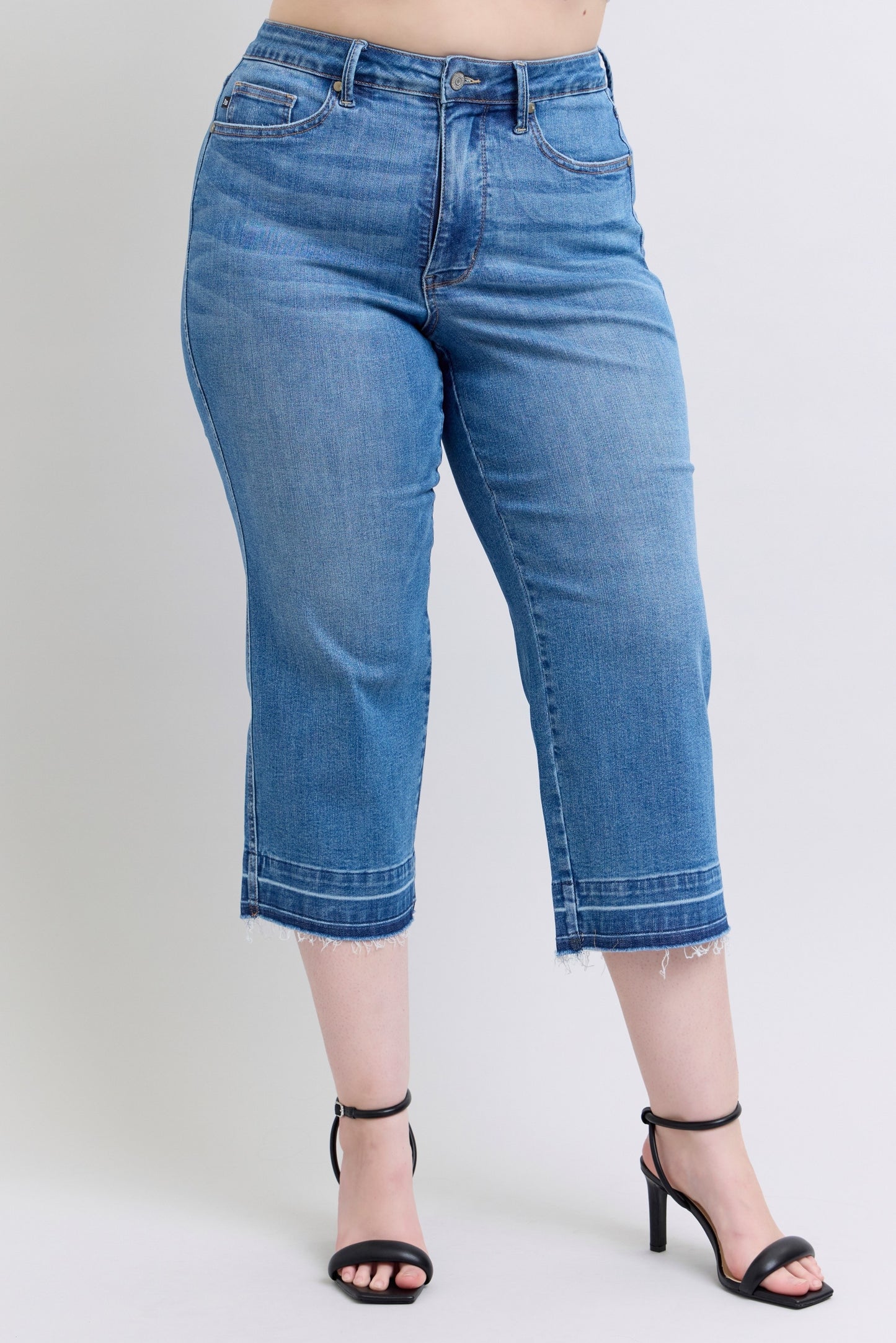 Tummy Control Release Hem Capri