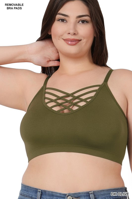 V Lattice Bralette Curvy