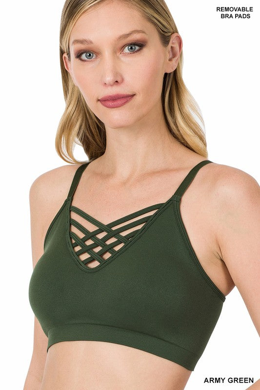 V Lattice Bralette Misses