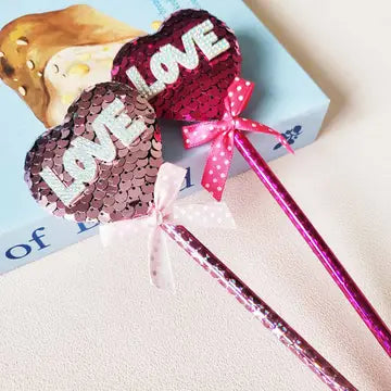 Valentines Day Sequin Heart Pen
