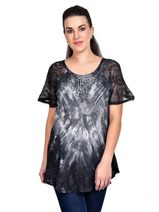 Waikiki Tie Dye Blouse - Curvy