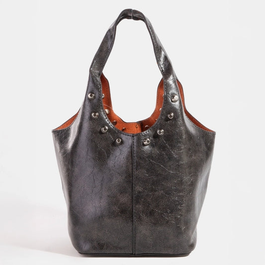 Weathered Studs Bucket Bag