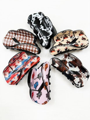 Western Cowboy Hat Hair Claw Clip