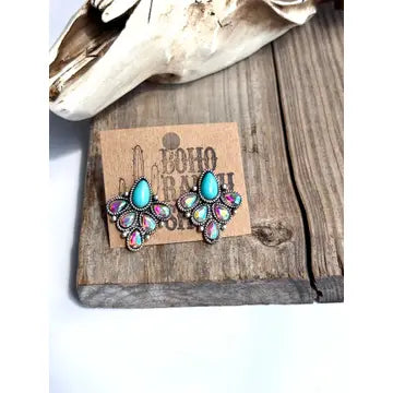 Western Stone Stud Earrings