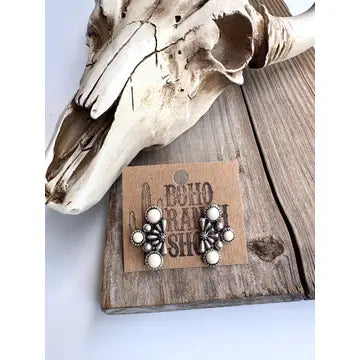 Western Stone Stud Earrings