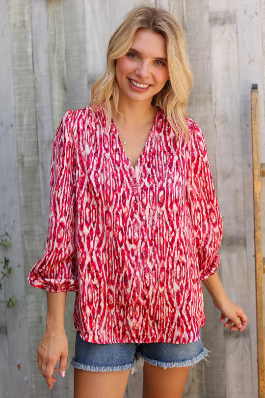 Woven Button Blouse