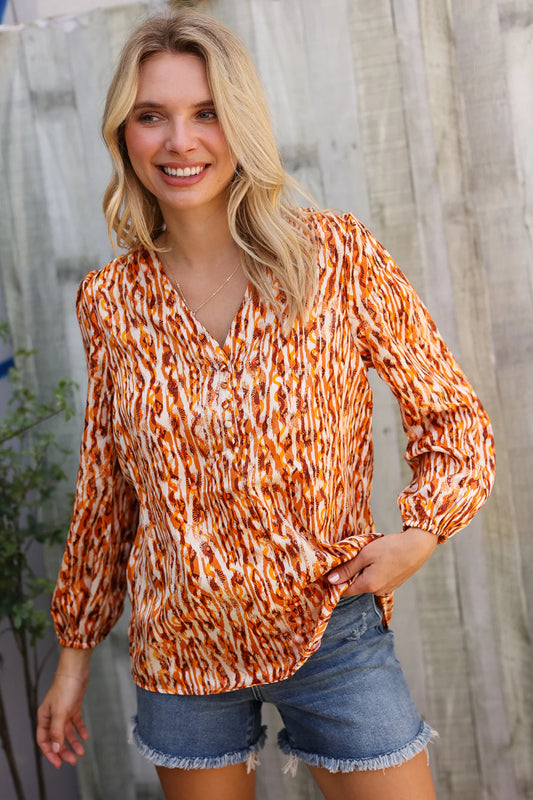 Woven Button Blouse