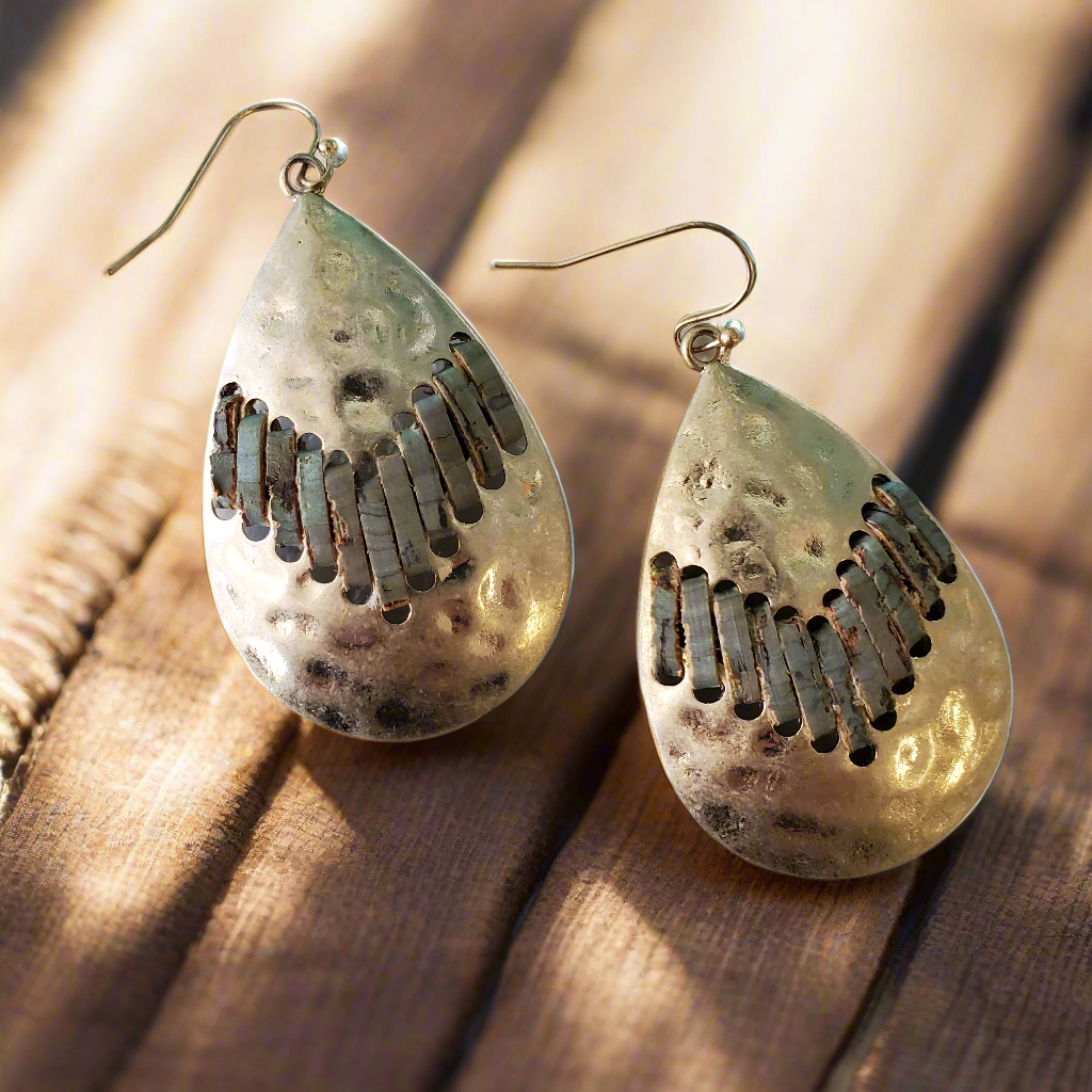 E - Reyes Goldtone Teardrop