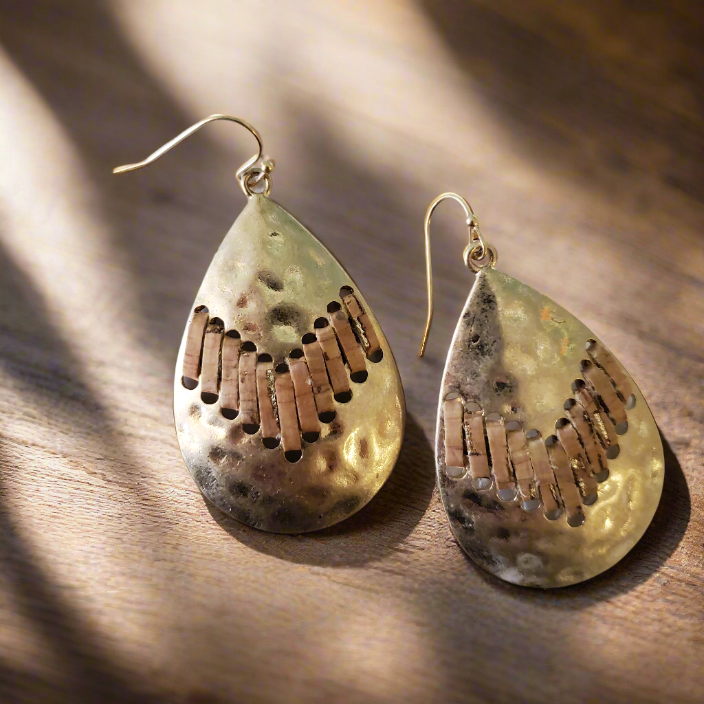 E - Reyes Goldtone Teardrop