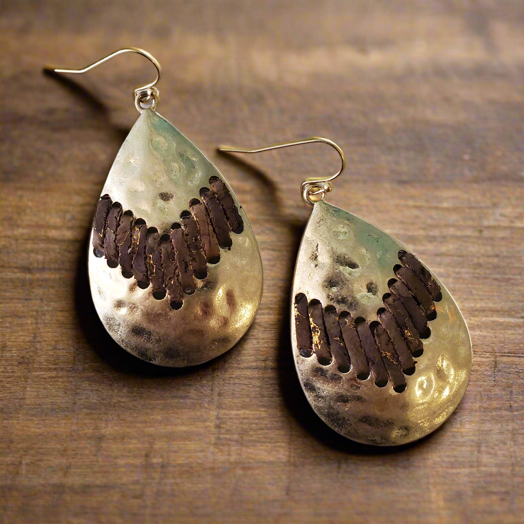 E - Reyes Goldtone Teardrop