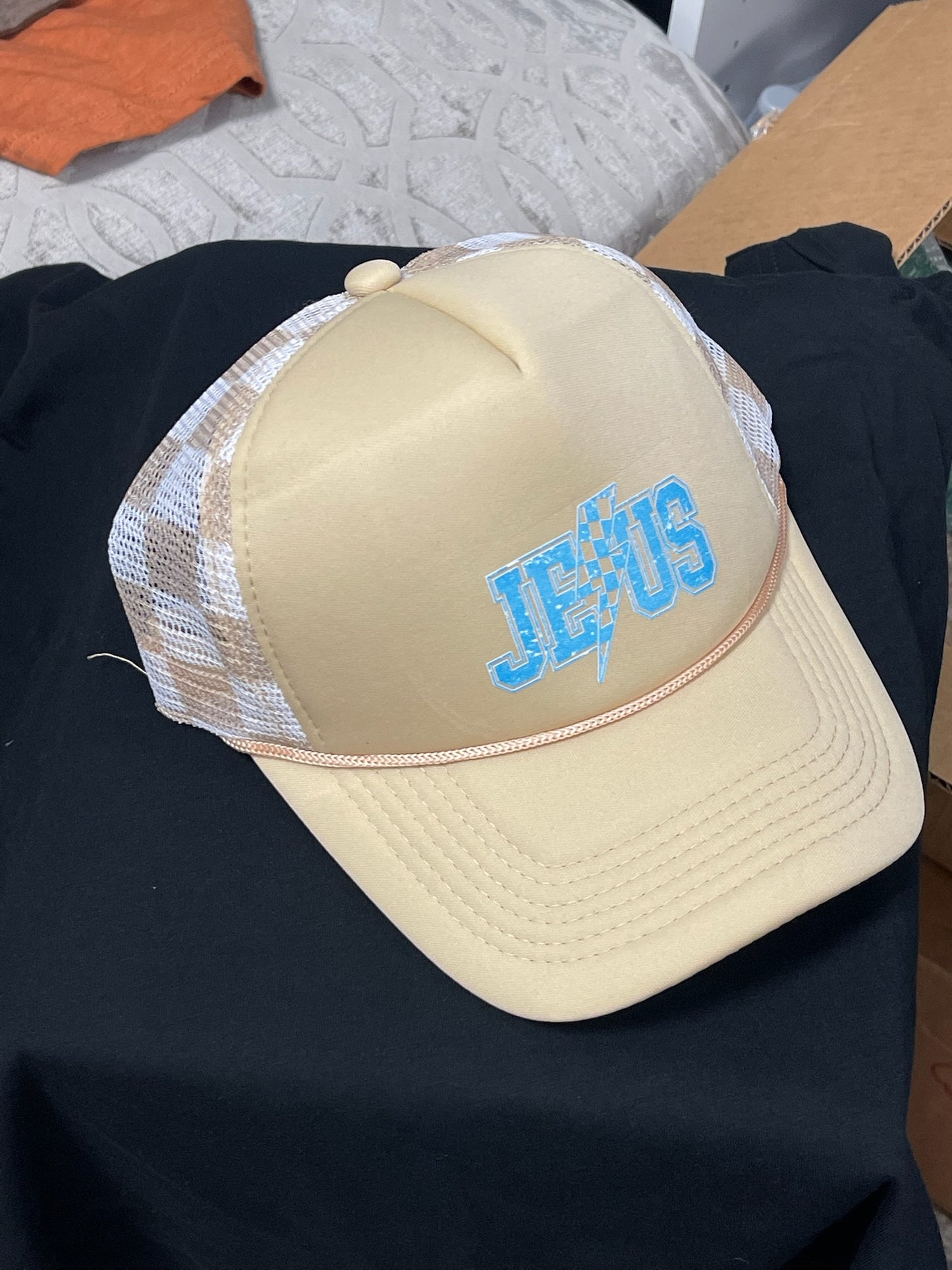Checkered Jesus Bolt Hat