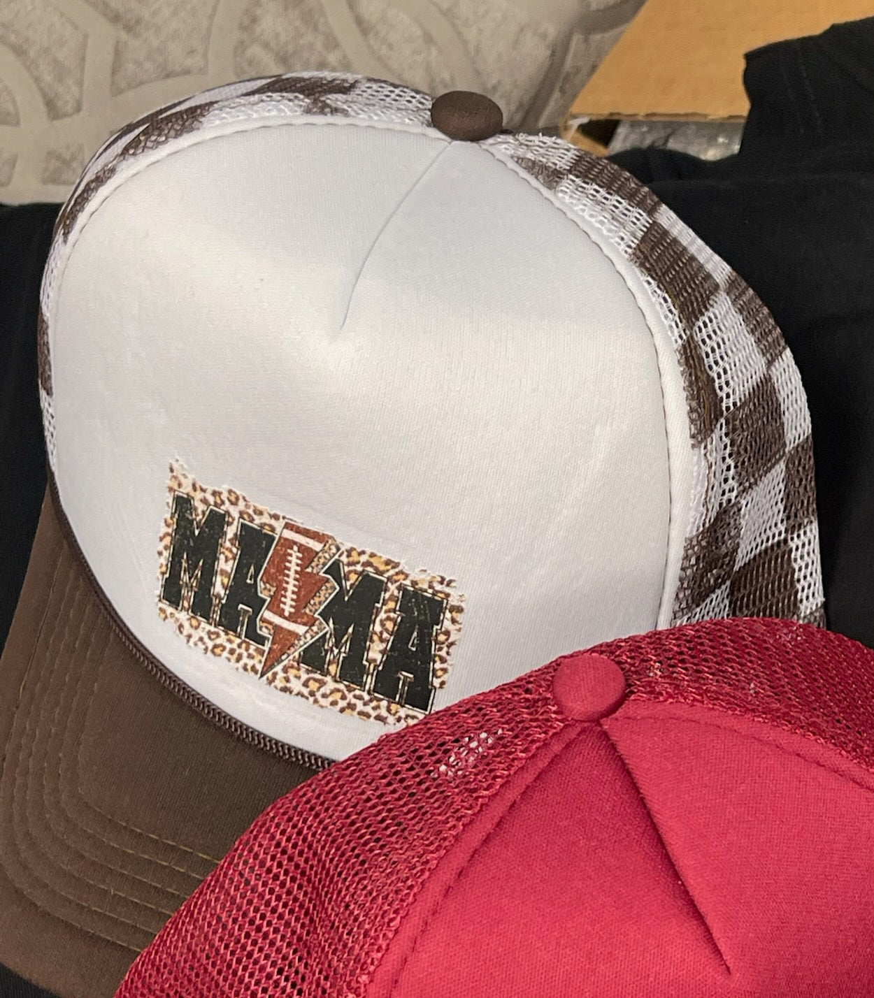 Checkered Leo Mama Hat