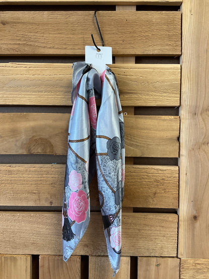 Floral Satin Scarf