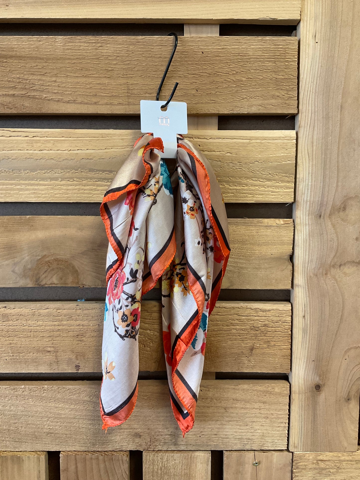 Floral Satin Scarf