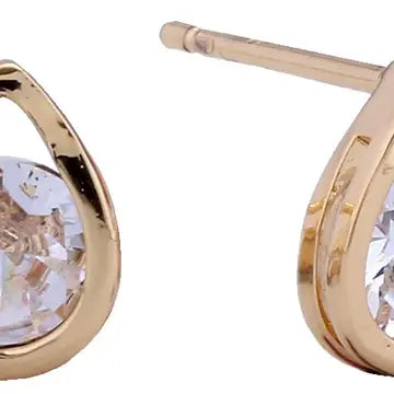 14K Bordered Post Earrings