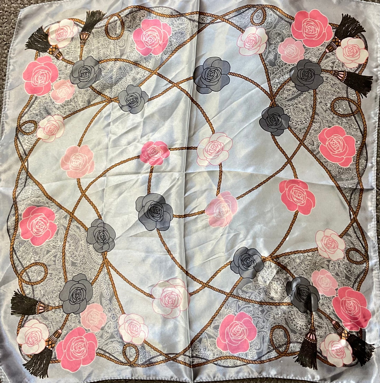 Floral Satin Scarf