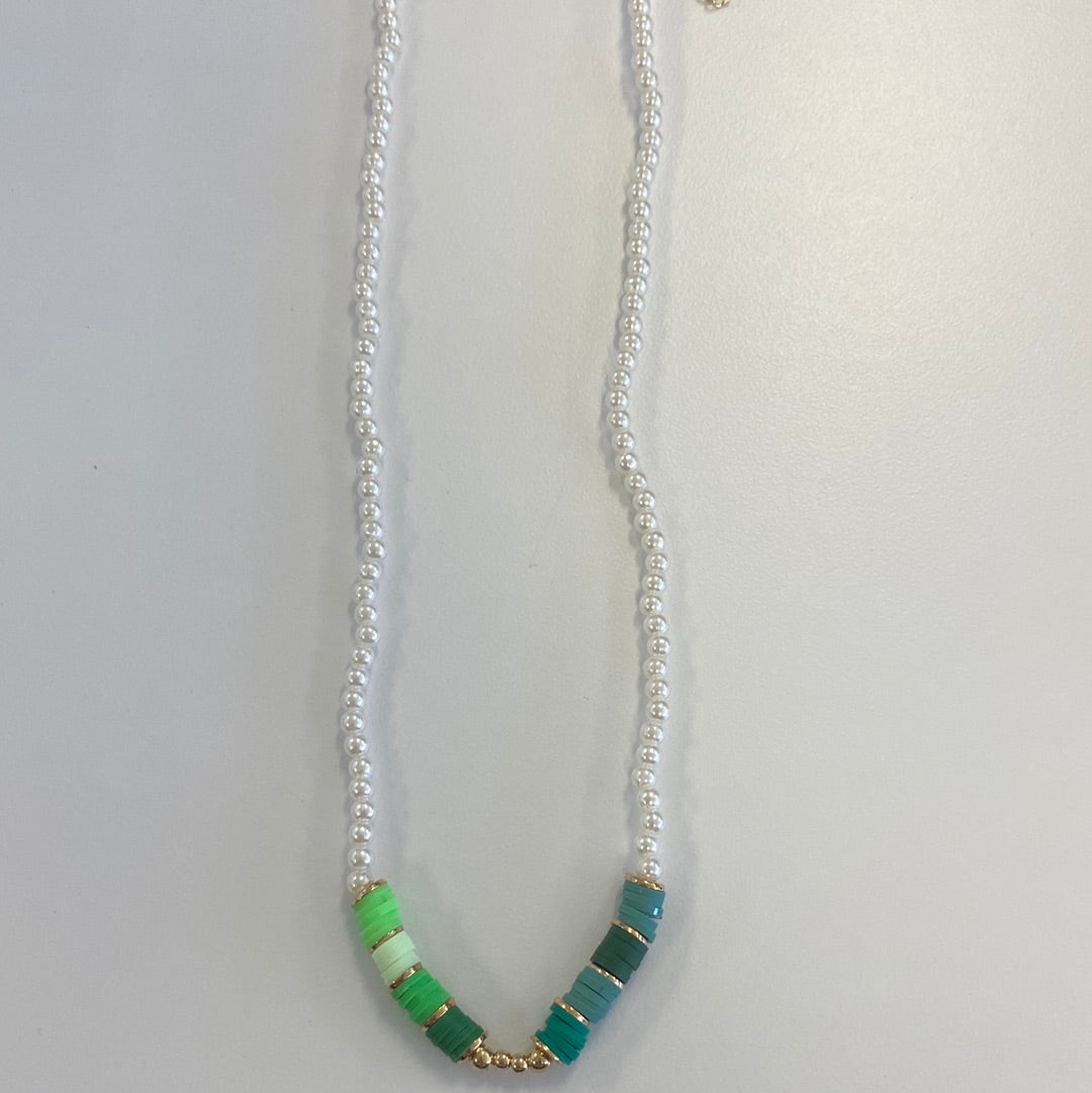 Color Bead/Pearl Necklace