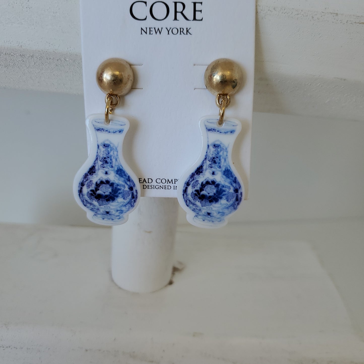 Blue Vase Earrings