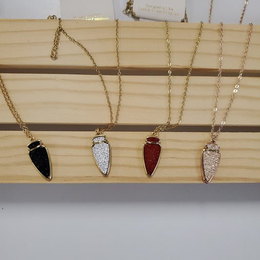 Arrow Druzy Necklace