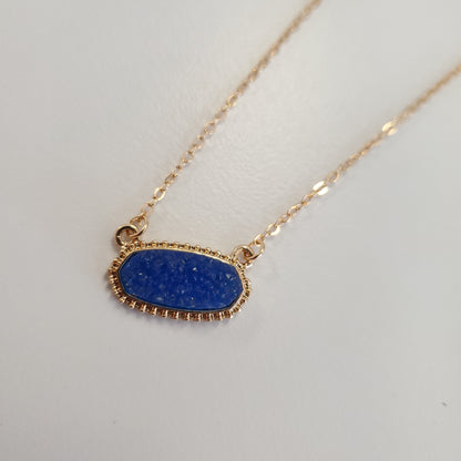 Gold Druzy Necklace Set