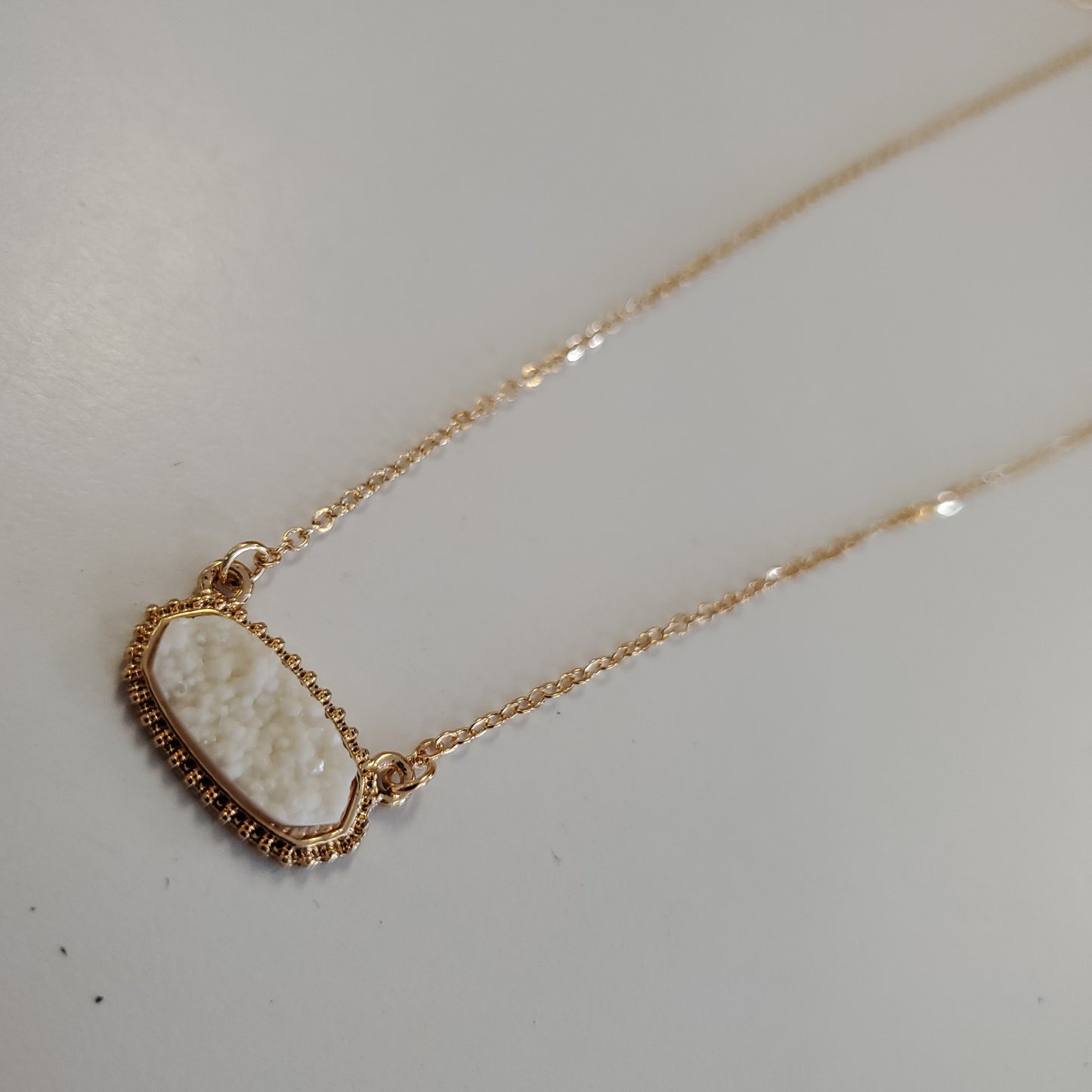 Gold Druzy Necklace Set