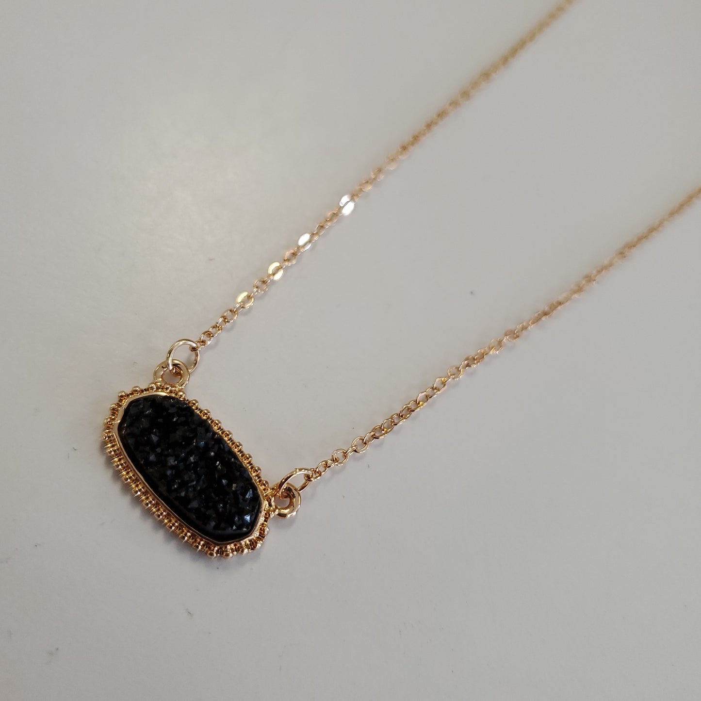 Gold Druzy Necklace Set