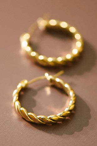 18K Stainless Steel Hoops