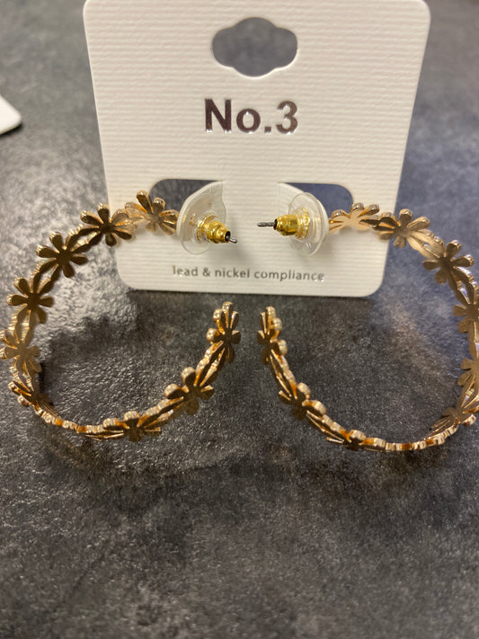 Frances Flower Hoop Earrings