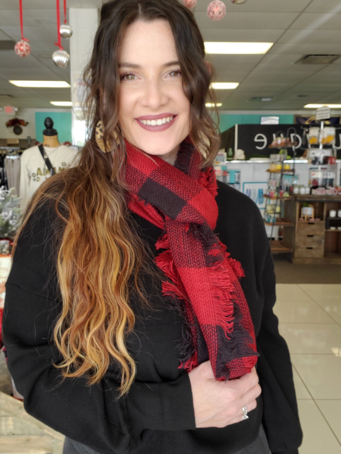 Buffalo Plaid Infinity Scarf