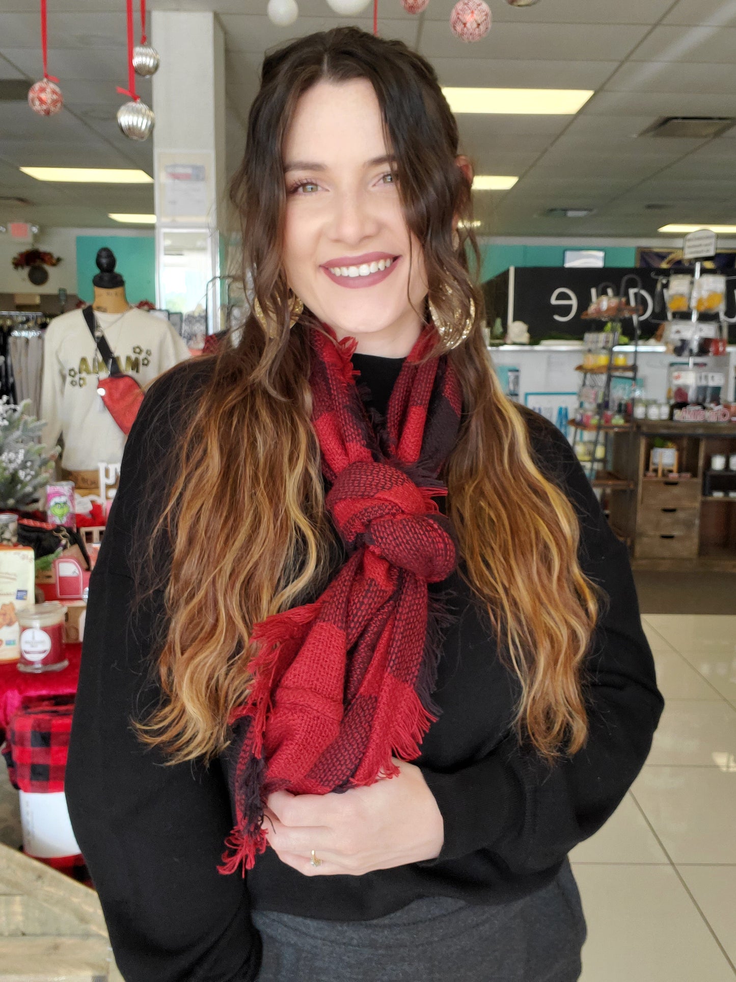 Buffalo Plaid Infinity Scarf