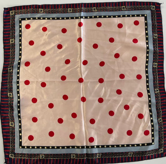 Polka Dot Satin Scarf