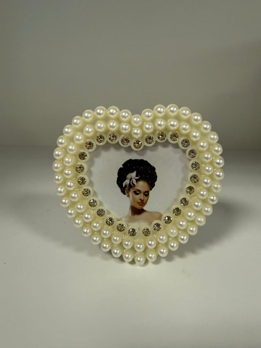 Pearl Heart Shape Picture Frame