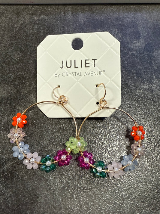 Floral Finesse Hoop Earrings