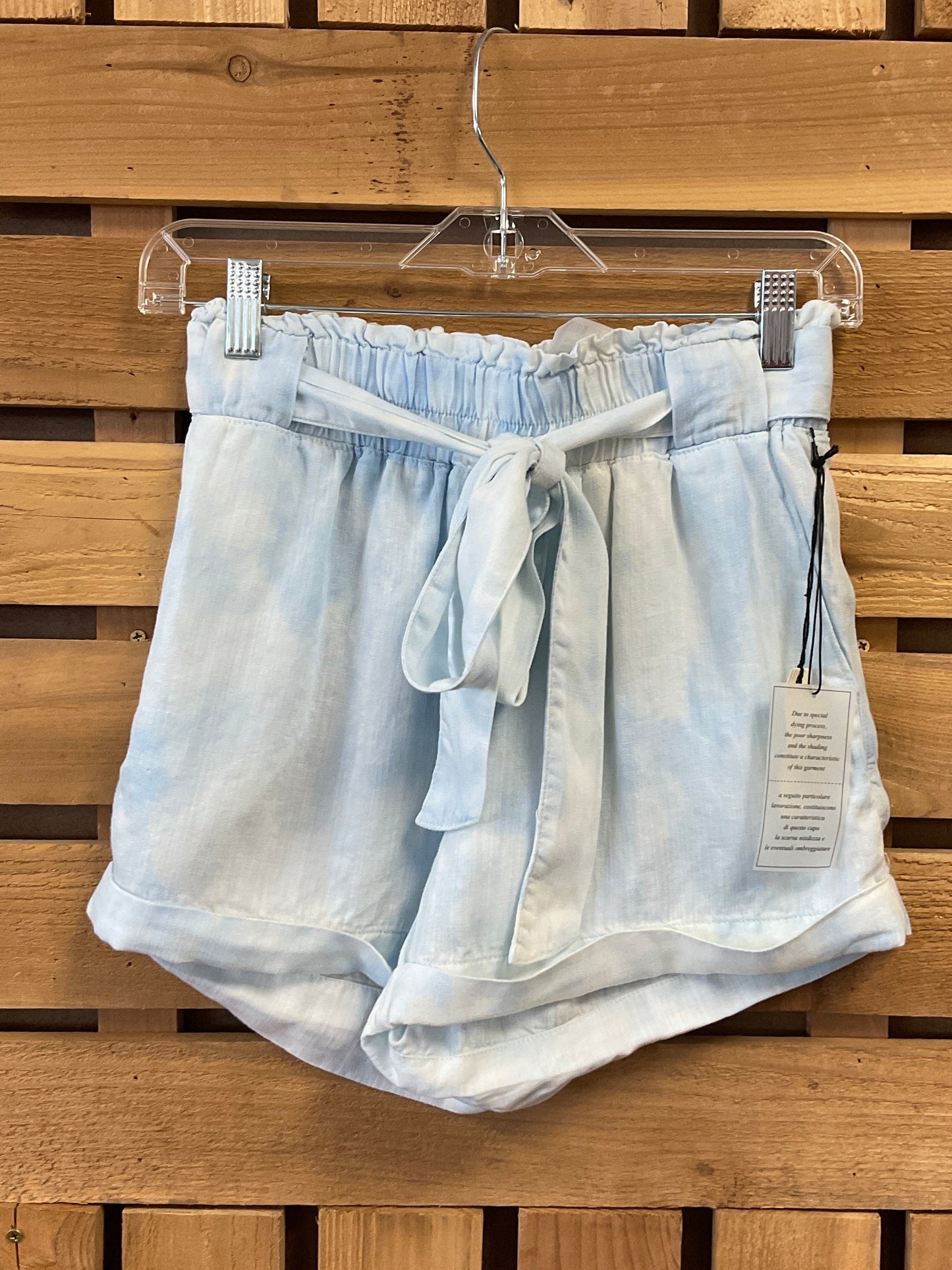 Elastic Waist Tie Dye Mini Shorts