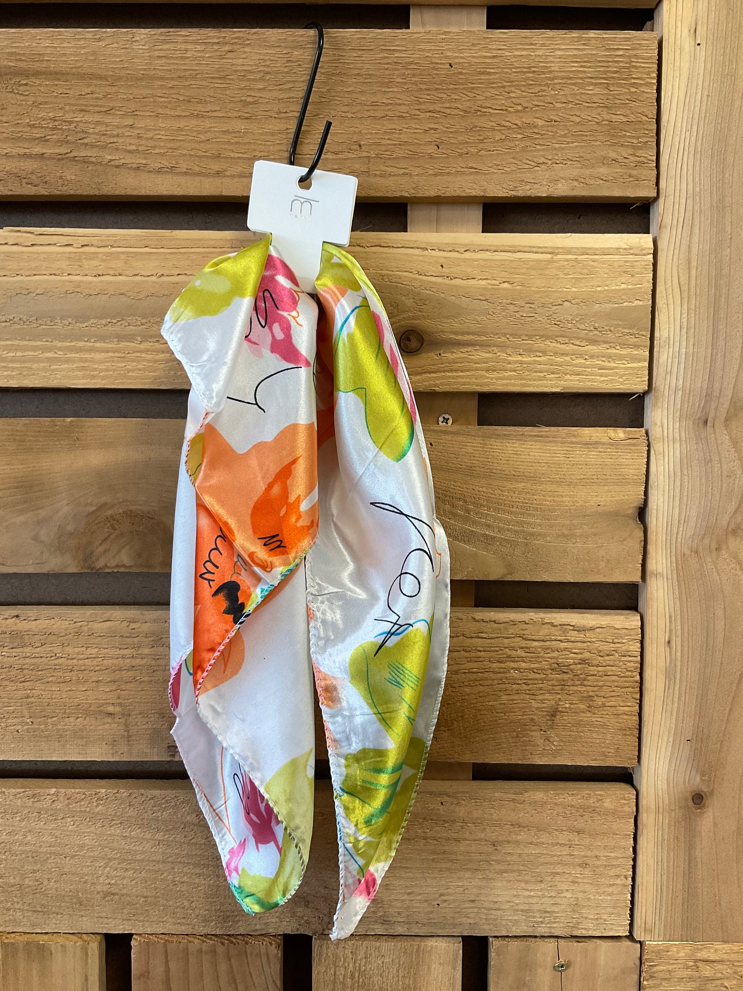 Floral Satin Scarf