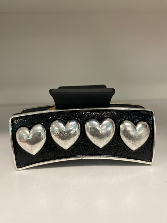 Petra Puff Heart Hair Claw Clip