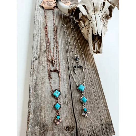 3 Layer Squash Blossom Necklace