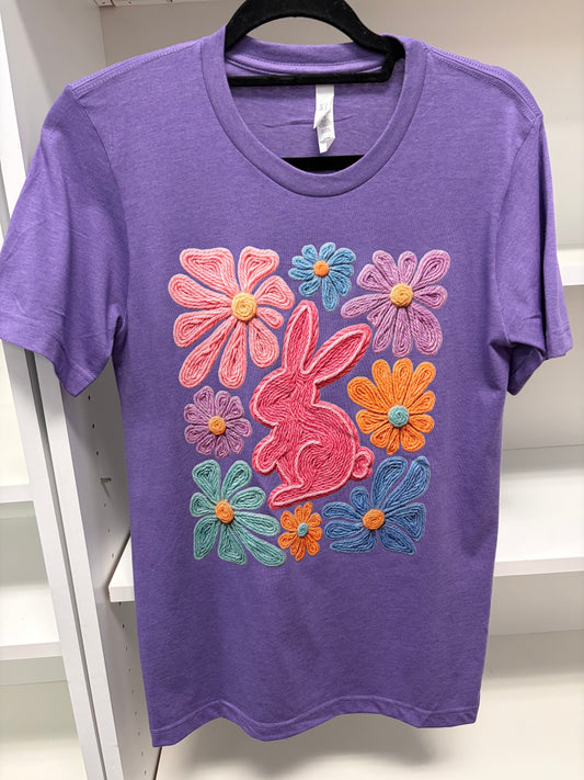 Thread Flower Bunny Tee