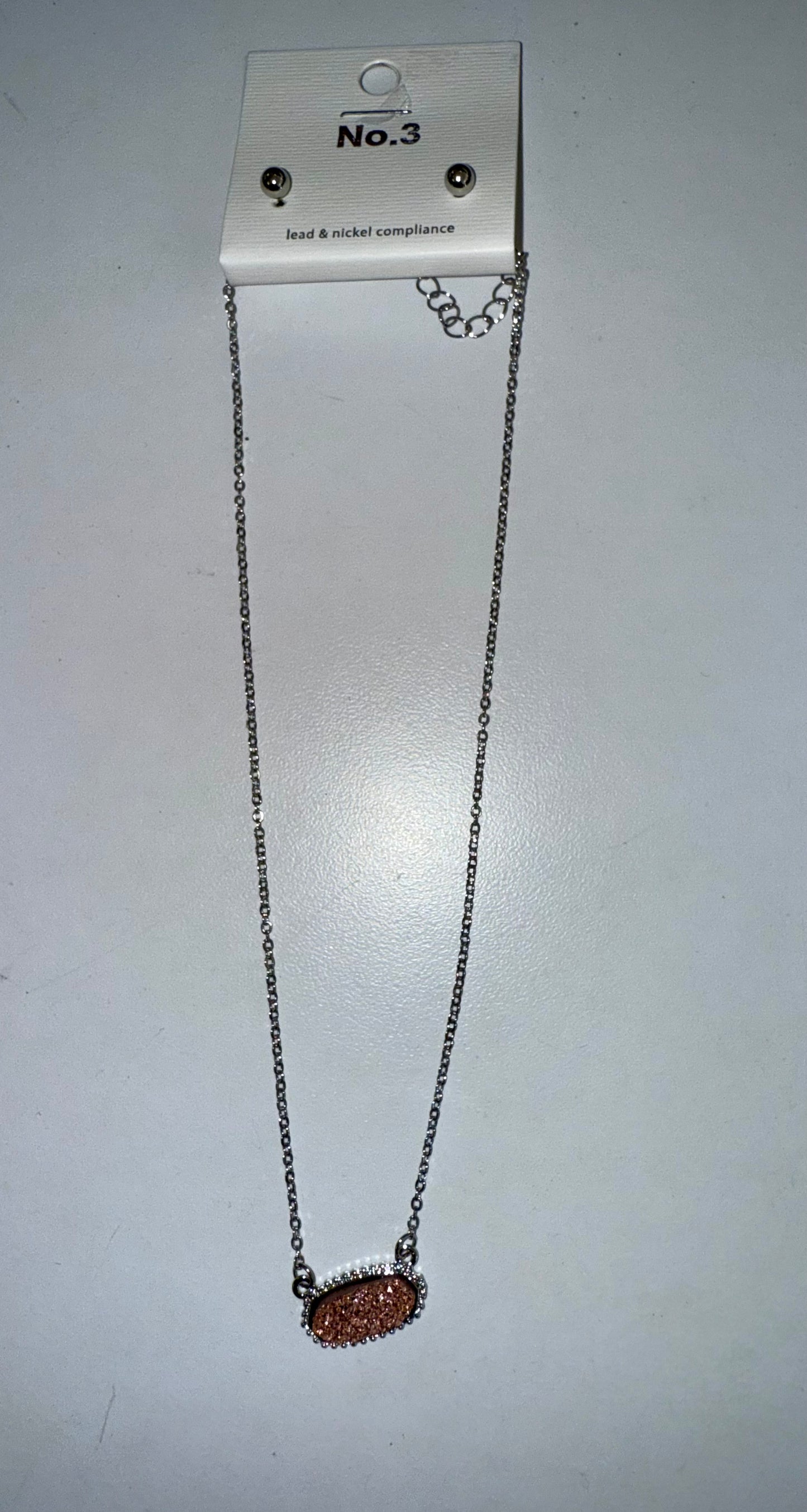 Druzy Necklace Silver